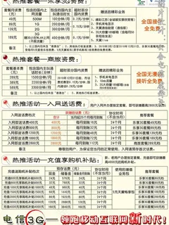 电信3g套餐偷菜版宣传彩页背面图片