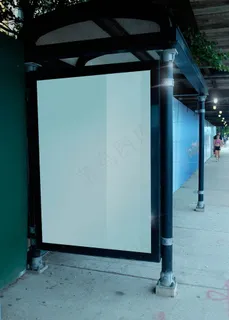 公交站广告牌样机路边广告牌样机效果真实