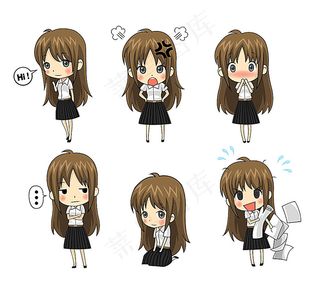 可爱女孩表情图集