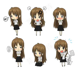 可爱女孩表情图集
