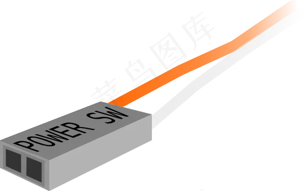 电源开关插头的剪辑艺术