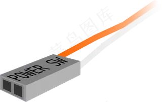 电源开关插头的剪辑艺术