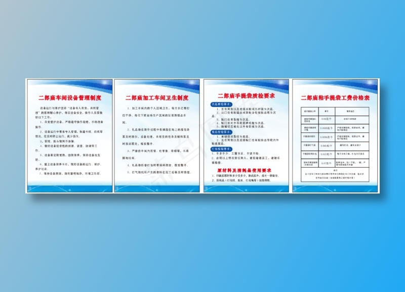 社区制度表60×80cmcdr矢量模版下载