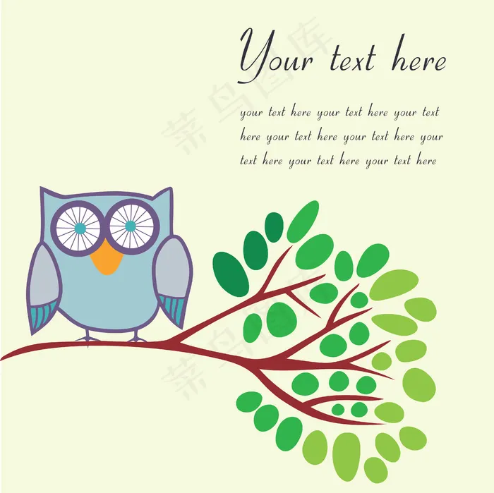 在为你的文字的地方分支的鸟