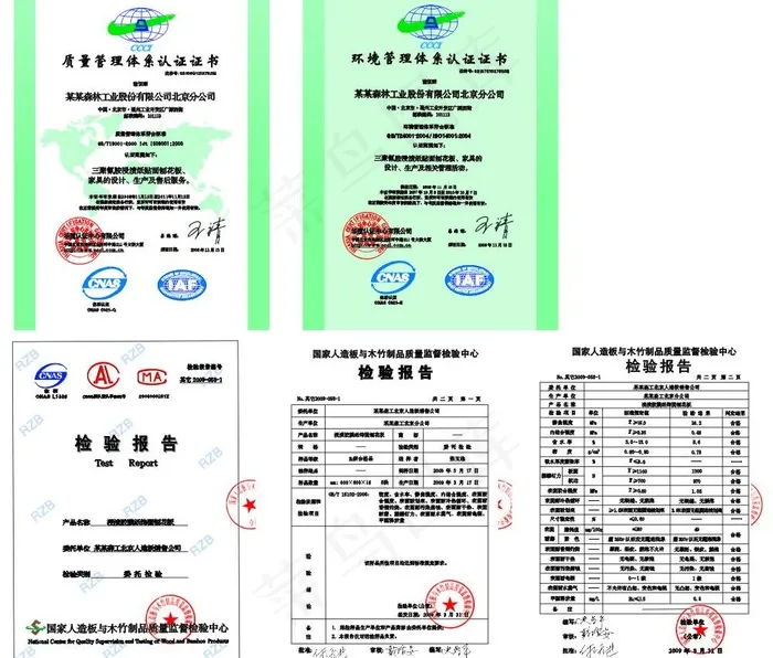 环境管理体系认证证书cdr矢量模版下载