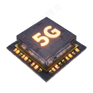 C4D酷炫5G芯片,免抠元素
