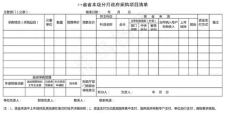 省本级分月*采购项目清单