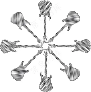 摘要吉他矢量插画