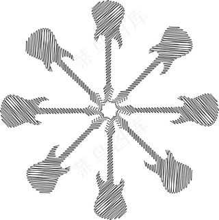 摘要吉他矢量插画