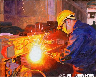 电焊 火花 工人图片
