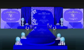 宝蓝色婚礼背景