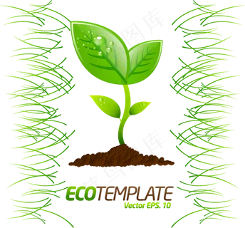 绿色幼苗种子发芽成长春天嫩芽PNG...