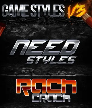 炫酷字体样式设计PSD素材