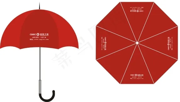广告伞cdr矢量模版下载