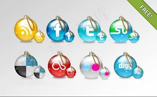 装饰彩球设计PSD分层素材