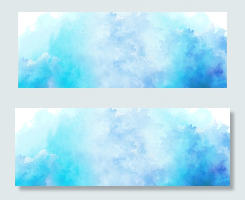 简约唯美清新水彩底纹蓝色背景