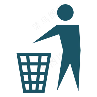 彩色环保扔垃圾图标矢量ui素材,免抠元素