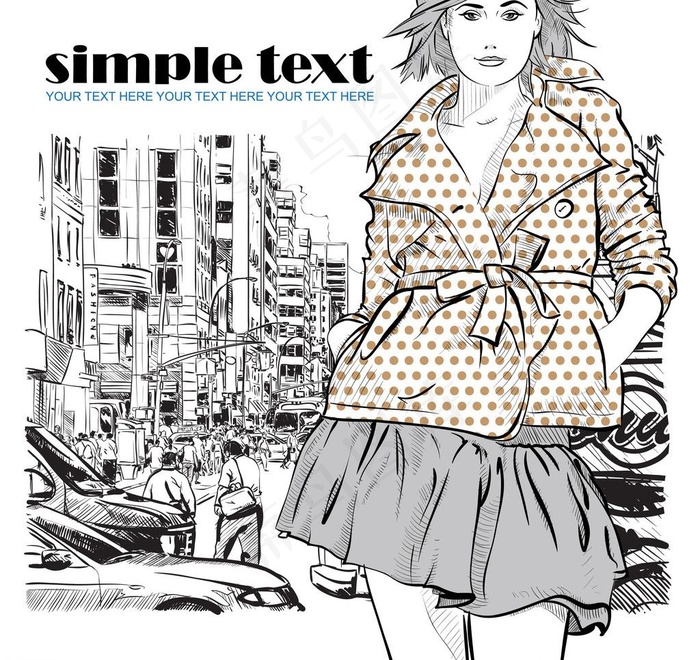 时尚女人动漫人物图片