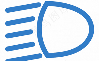 低光开关汽车显示图标矢量图像