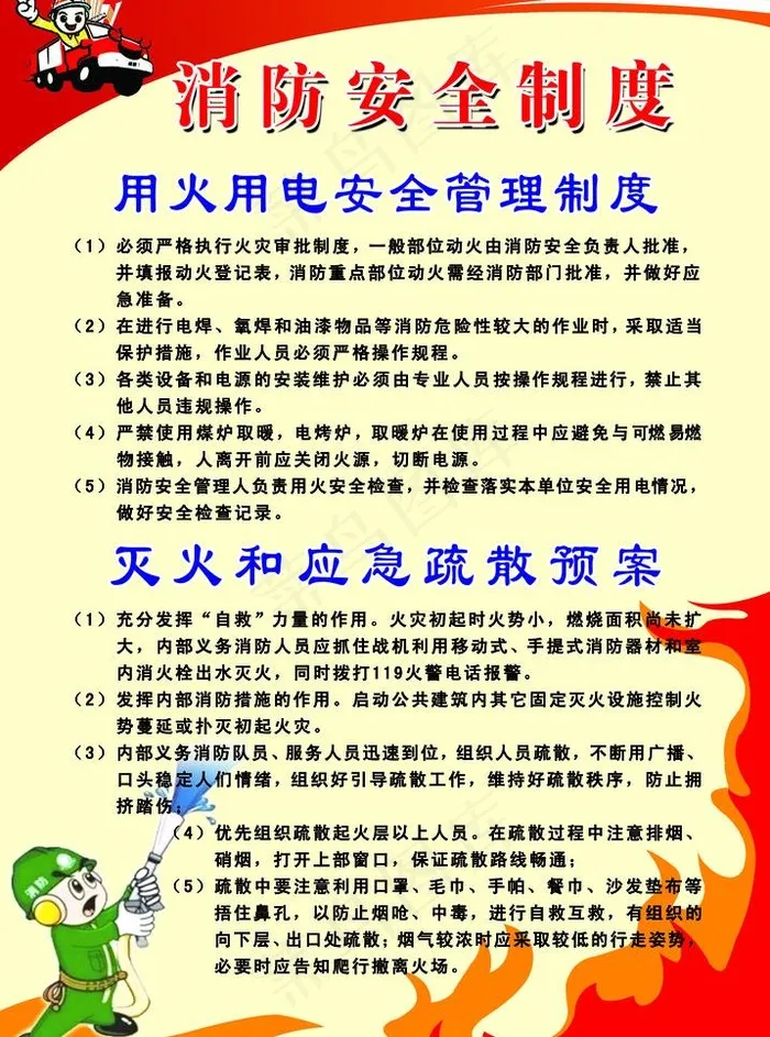 消防安全制度展版图片