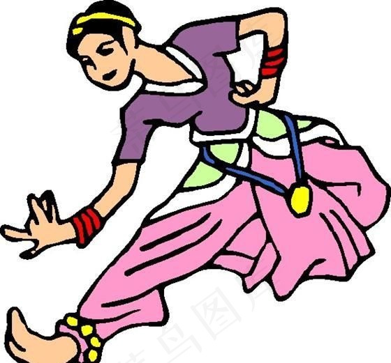 民族人物 卡通人物 矢量 AI_0...