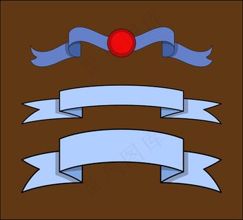 矢量节日彩带横幅