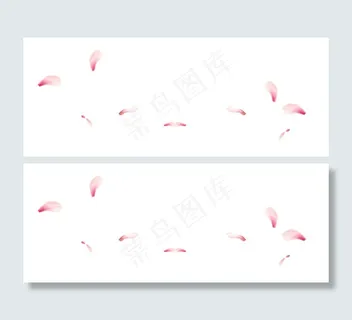 粉色花瓣漂浮元素