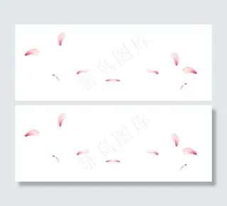 粉色花瓣漂浮元素