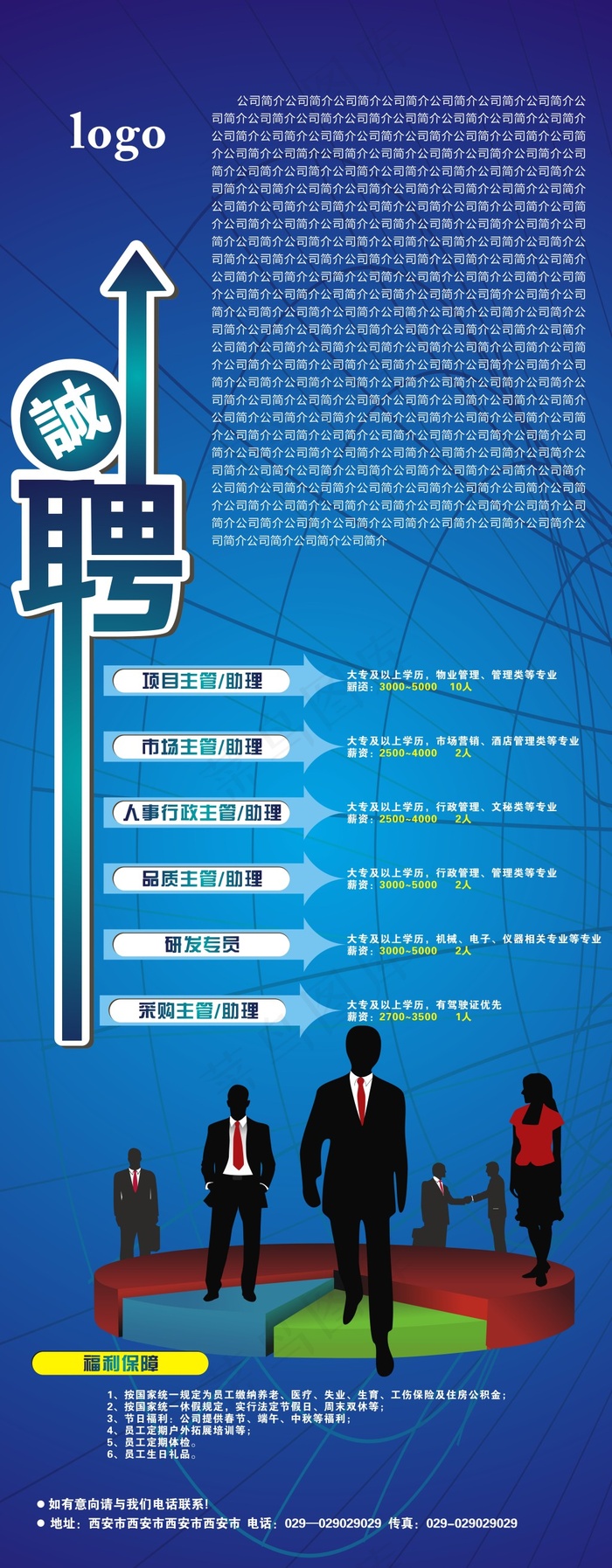 招聘易拉宝cdr矢量模版下载