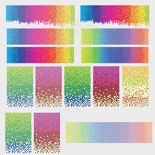 矢量彩虹背景色点材料