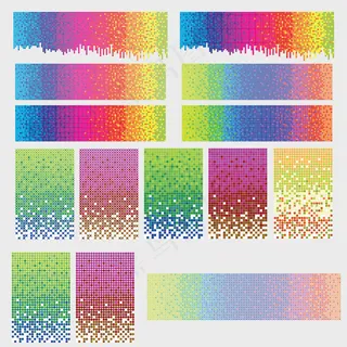 矢量彩虹背景色点材料