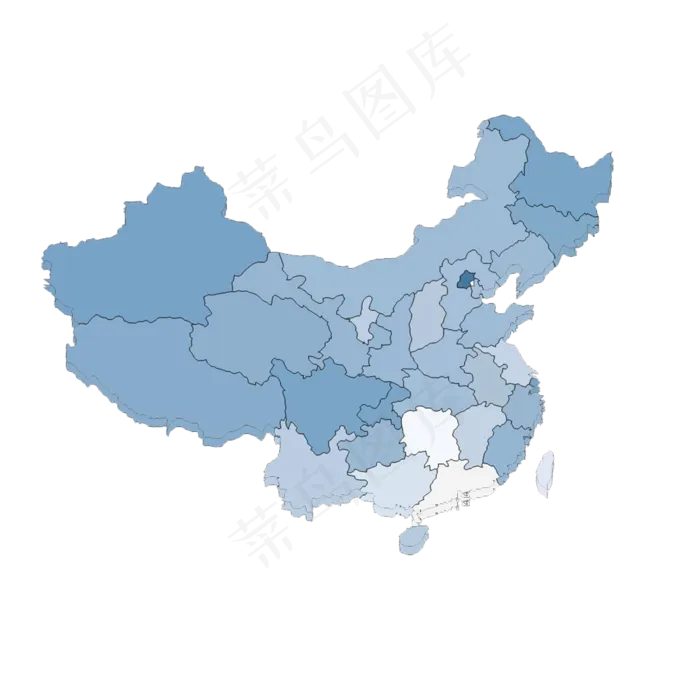 中国地图PNG免扣素材psd模版下载