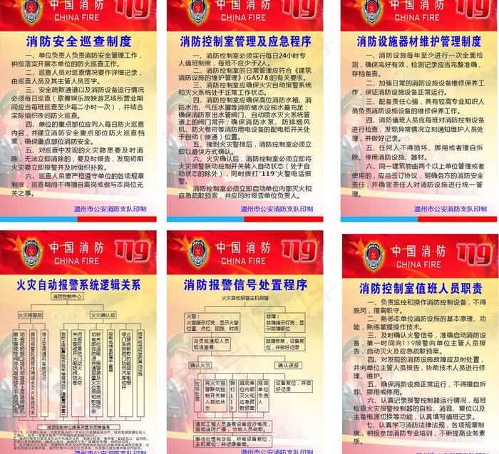 消防水泵制度图片cdr矢量模版下载