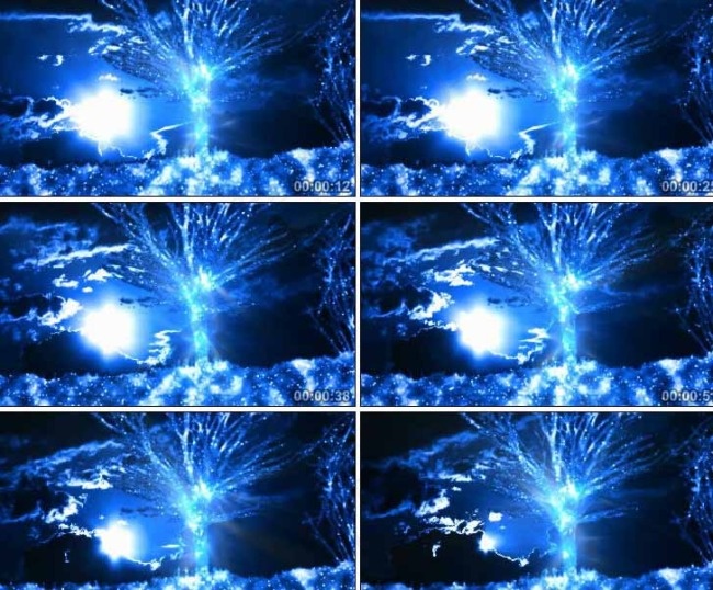 蓝色梦幻粒子闪耀舞台LED背景视频...