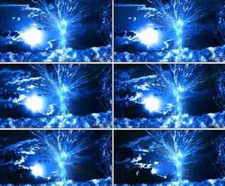 蓝色梦幻粒子闪耀舞台LED背景视频...