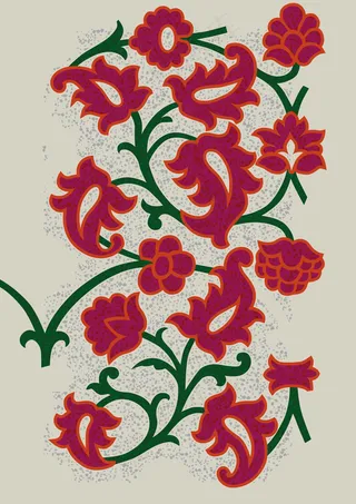 植物花卉刺绣图案素材