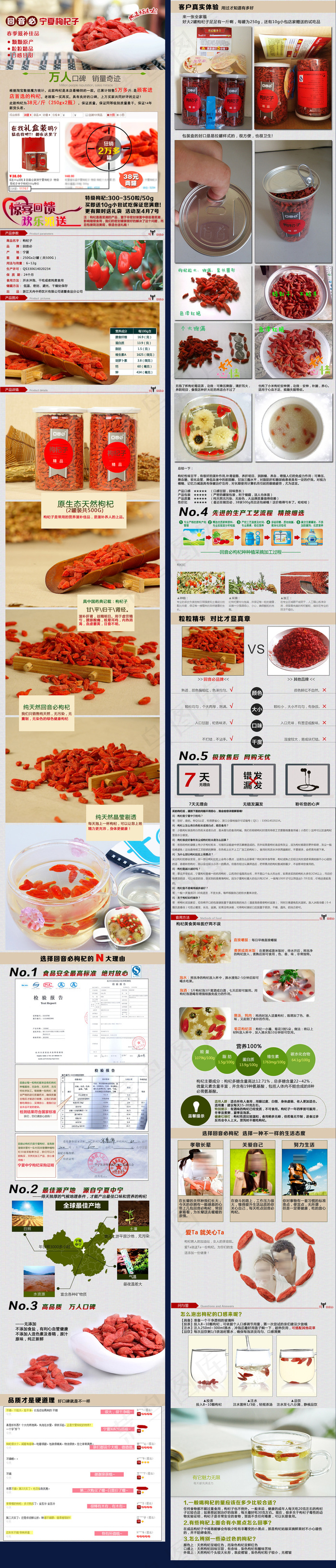淘宝宁夏枸杞贡果宝贝描述详情页模板...