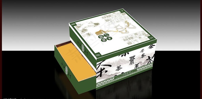 茶叶礼品盒图片cdr矢量模版下载