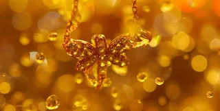 金黄色水珠图片