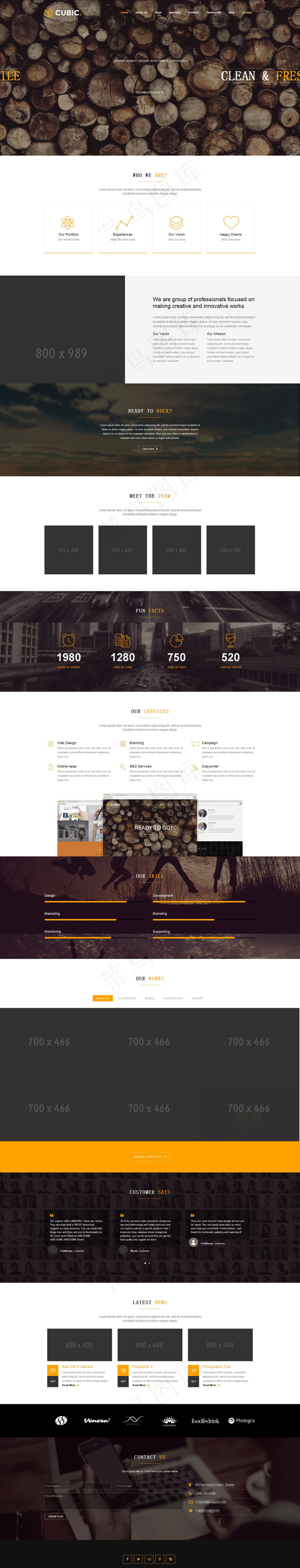 精品css3动画onepage模板