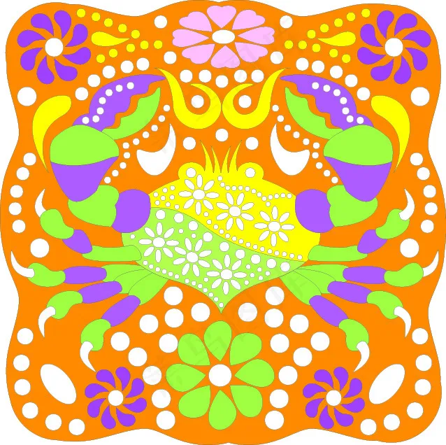 创意艺术图腾十二星座矢量素材eps,ai矢量模版下载