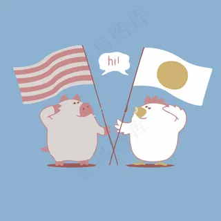 印花矢量图 可爱卡通 动物 猪 鸡...