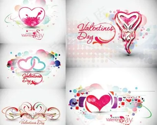 精美的心形潮流图案矢量素材