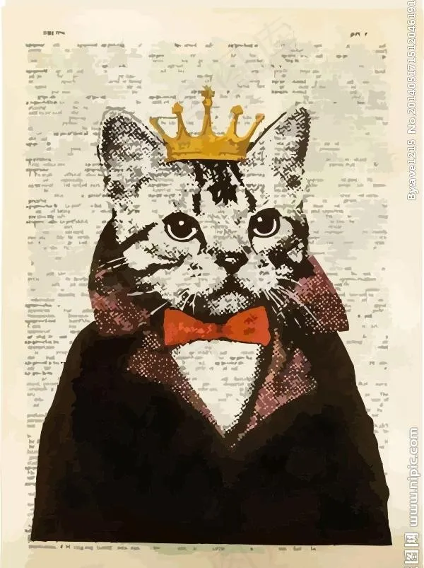 猫王皇冠图片cdr矢量模版下载