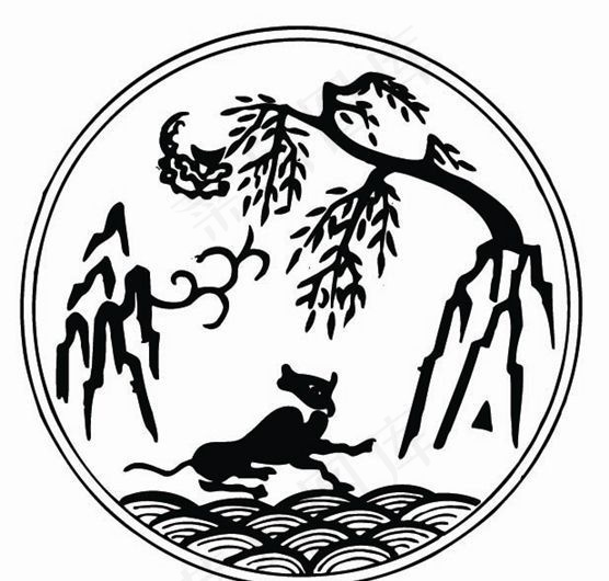 元明时代 矢量版画 古典图案 矢量中华五千年 AI源文件_0636ai矢量模版下载