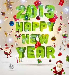 2013新年卡片矢量素材四