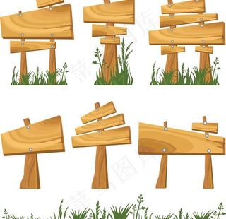 木板公告牌指示牌图片