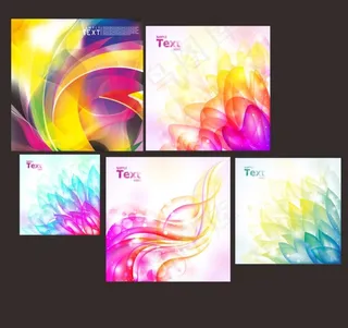 幻彩流线光斑背景矢量素材