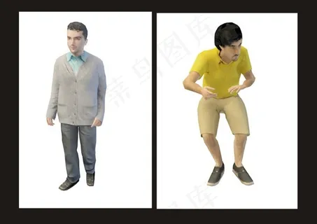 行走中的男人3d模型 行走中的男人3d模型