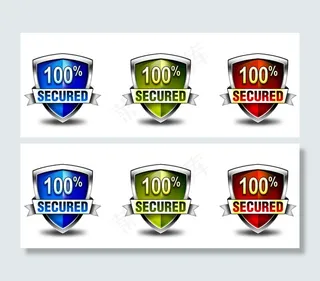 百分百100%安全盾图标